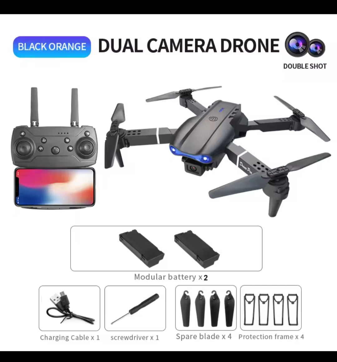 New E99 Pro RC Drone Professinal With Wide Angle Dual HD Camera Foldable RC Helicopter WIFI FPV Height Hold Apron Sell