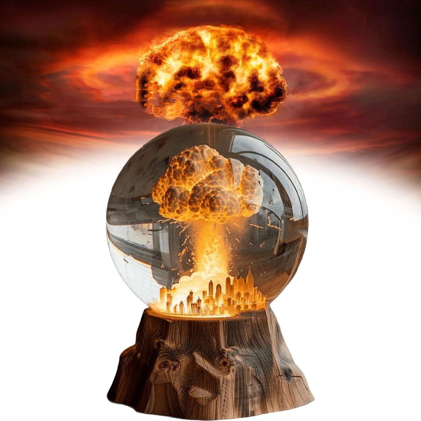 Atomic Bomb Explosion Lamp, Nuclear Explosion Lamp, 3D Mushroom Cloud Explosion Night Light, Atomic Bomb Model Atmosphere Lamp, LED Resin Night Light, Beside Lamp, Desk Lamp, Table Lamp