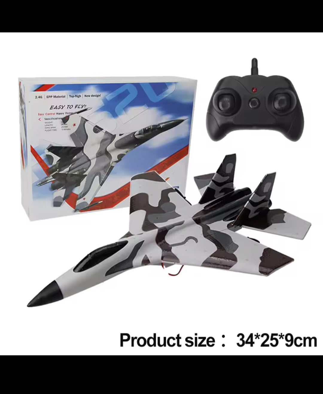 RC Foam Aircraft SU-35 Plane 2.4G Radio Control Glider Remote Control Fighter Plane Glider Airplane Foam Boys Toys for Children